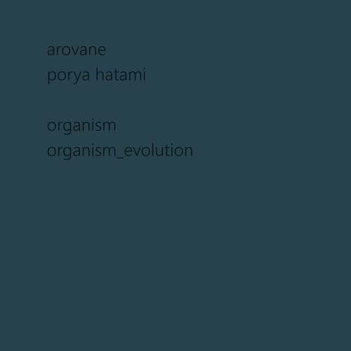 AROVANE & PORYA HATAMI | Organism / Organism_evolution (Karlrecords) - 2xCD